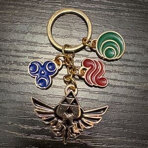 Nintendo Gold and Multicolor Key Holder